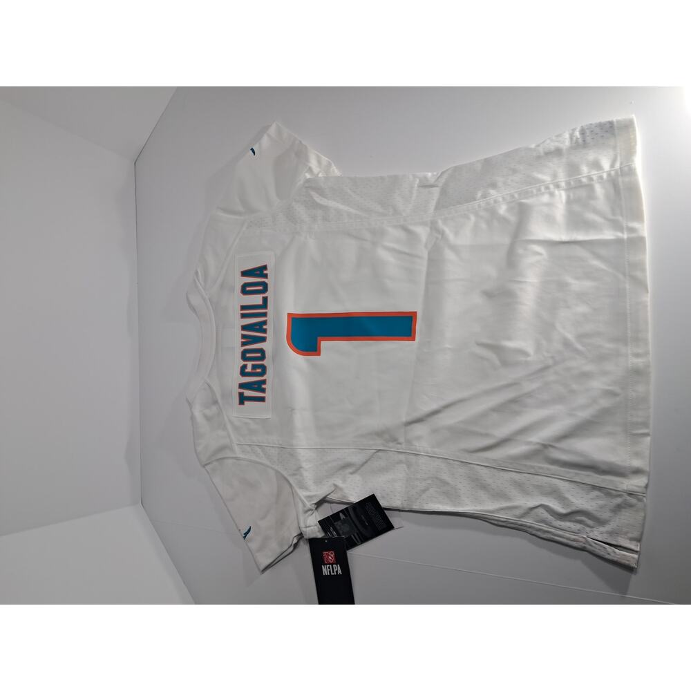 Youth Medium Miami Dolphins Tua Tagovailoa #1 White jersey NWT - Picture 4 of 5